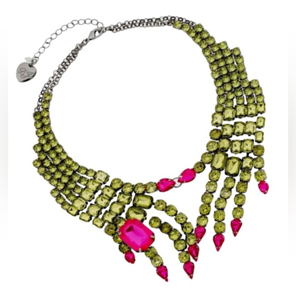 NWT ⚜️💖⚜️ BETSEY JOHNSON RICH WITCH BIB NECKLACE IN GREEN - Picture 5 of 10